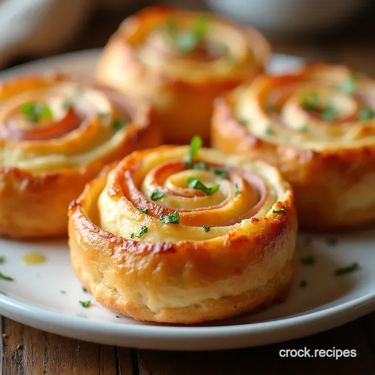 Ultimate Savoury Swirls Flaky Puff Pastry Ham Gruyère Pinwheels