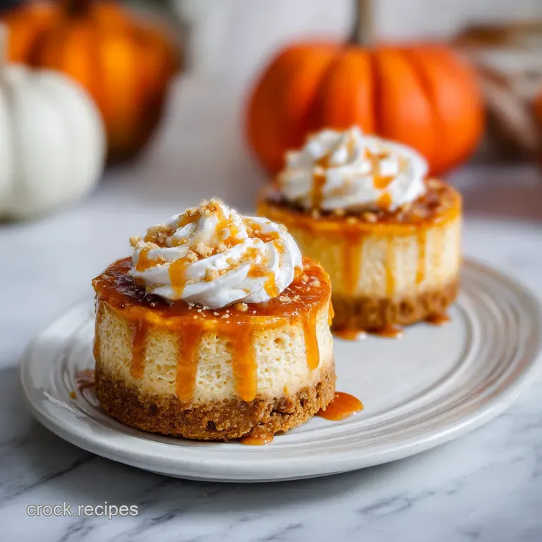 A slice of velvety pumpkin cheesecake, topped with whipped cream and a cinnamon stick, elegantly plated.