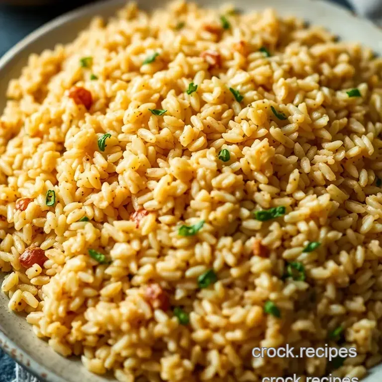 Quick and Easy Minute Brown Rice Pilaf presentation