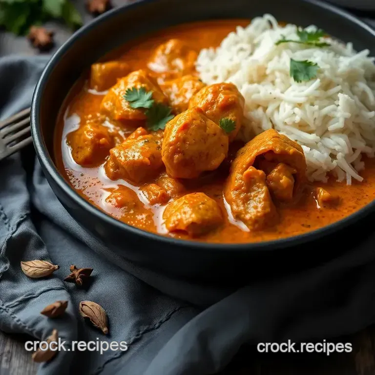 Quick Chicken Curry with Fragrant Spices presentation
