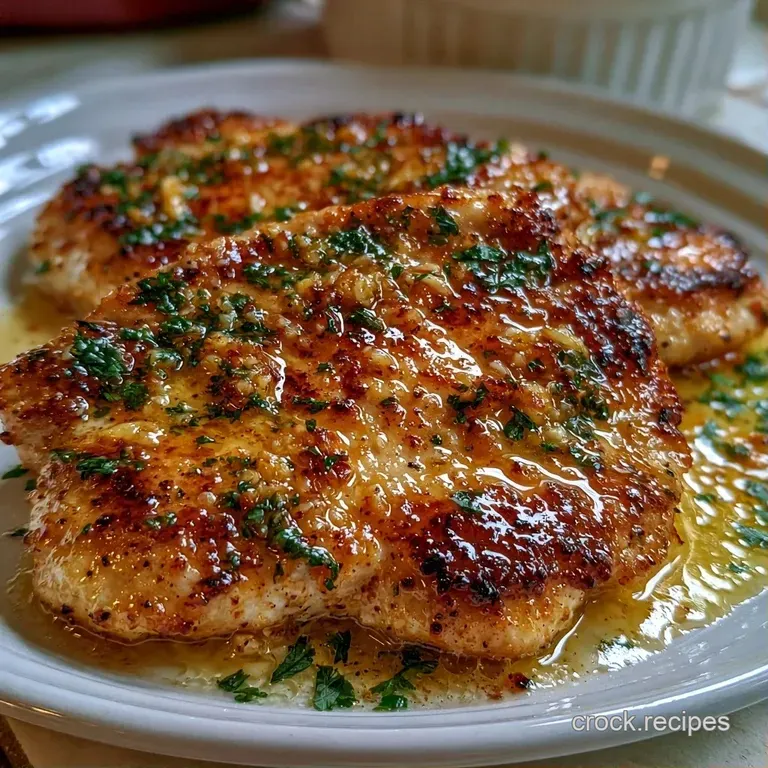 Searing hot chicken breast fillets arranged on a matte black plate with a drizzle of melted butter and herbs.