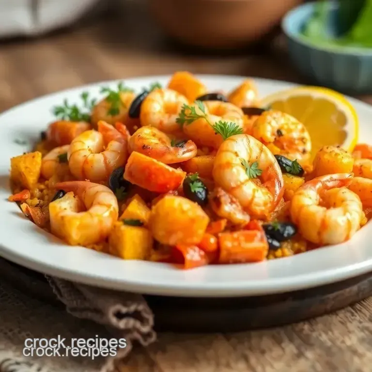 Quick Seafood Paella with Saffron Flavor presentation