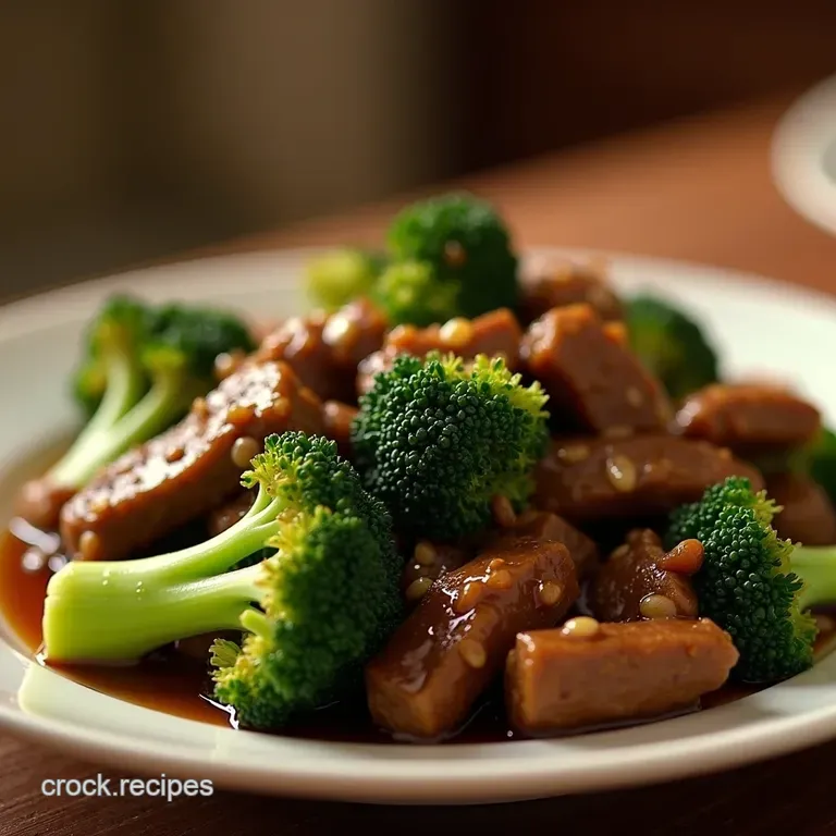 The Takeaway Masterpiece Quick Velvety Beef and Broccoli Stirfry presentation