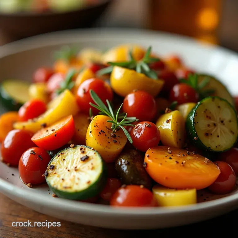 Rainbow Roasted Vegetable Revelry a Healthy Delicious Side presentation