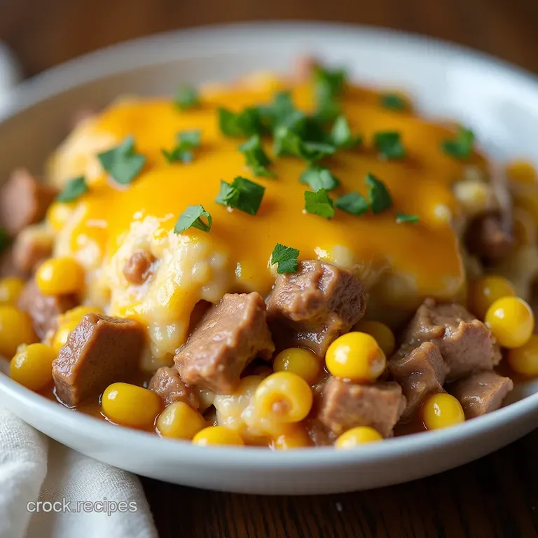 The Ultimate Comfort Creamy Ranch Beef Sweet Corn Bake