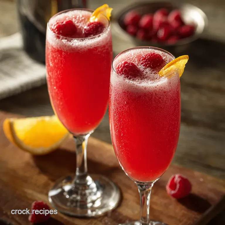Raspberry Mimosas Ultimate Elegant Cocktail for Your Next Brunch Party presentation
