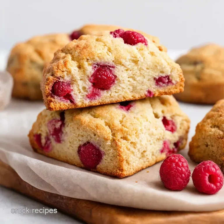 Raspberry White Chocolate Scones A Crumbly Classic with a Fruity Twist