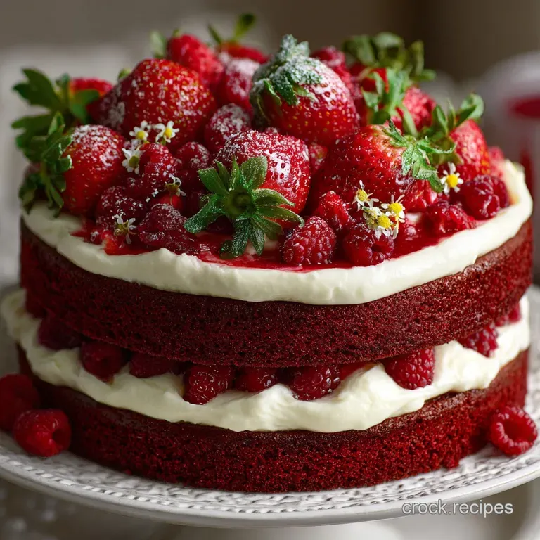 Delicious Red Food Idea with Red Velvet Cake for Valentines Parties