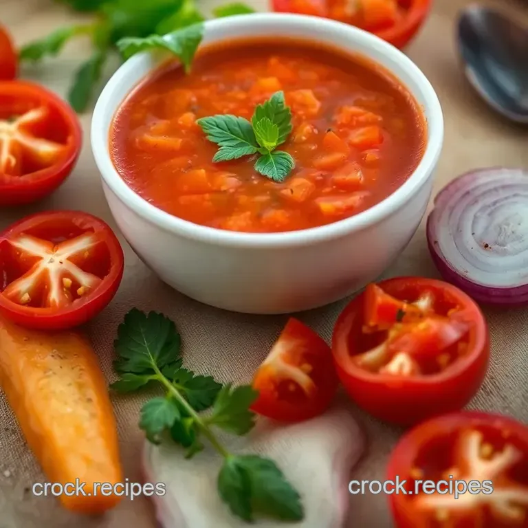 Refreshing Spanish Gazpacho: Classic Chilled Tomato Soup presentation