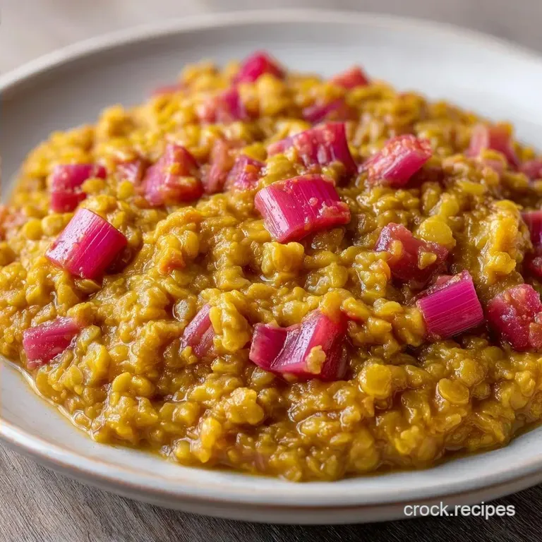 Rhubarb and Red Lentil Stew: Tangy and Creamy