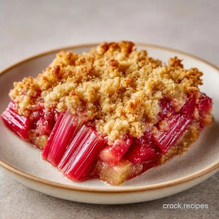 Old Fashioned Rhubarb Crisp: Tangy and Golden