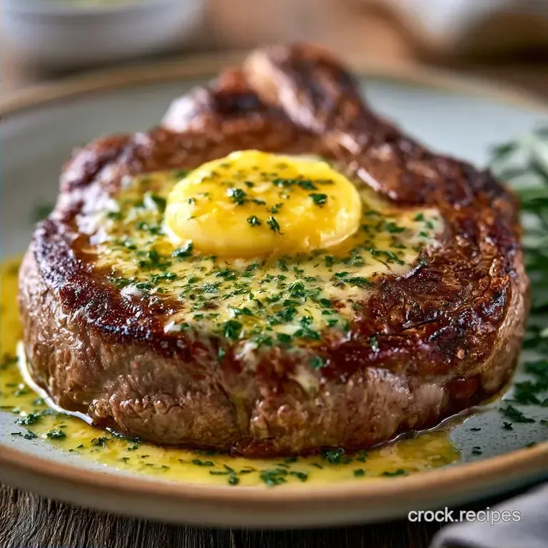 Ribeye Compound Butter with Garlic and Herbs
