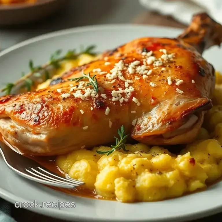 Crispy Roast Chicken & Creamy Parmesan Polenta