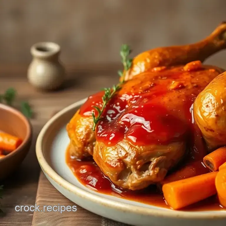 Savory Roast Chicken with Sweet Sticky Carrots