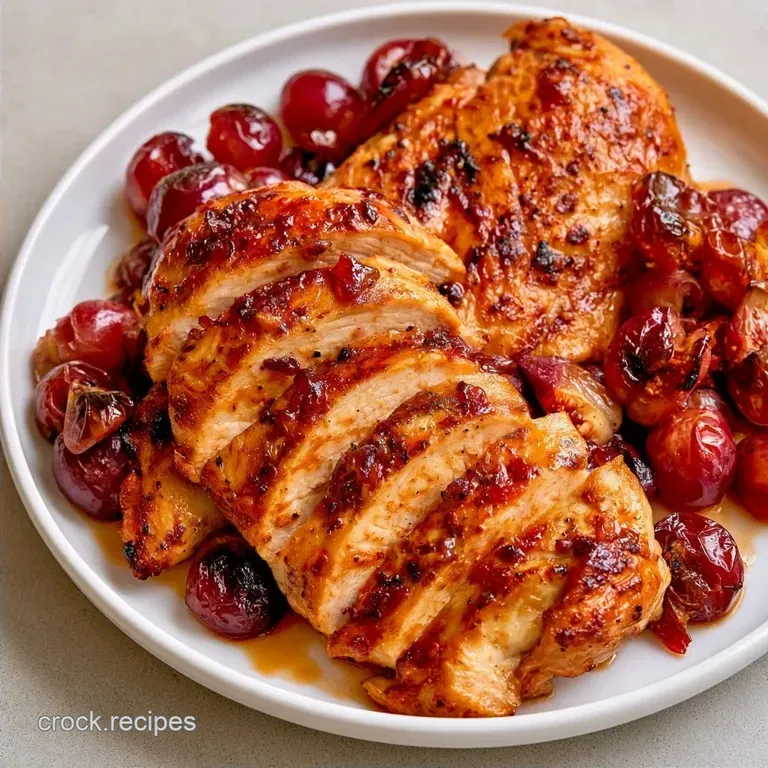 Roast Chicken with Grape Delight in 45 Minutes
