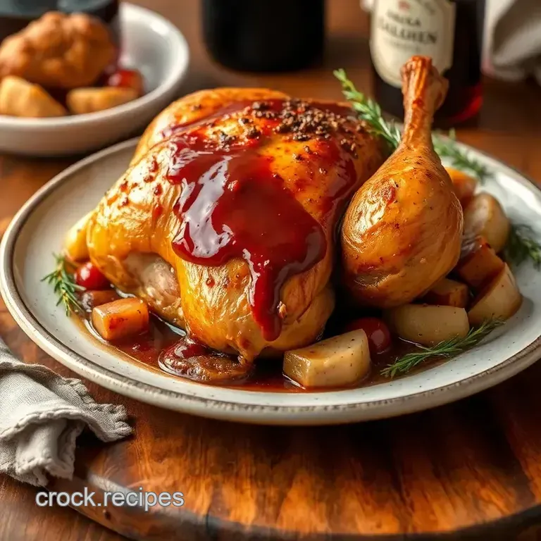 Roast Chicken with Grappa Delight presentation