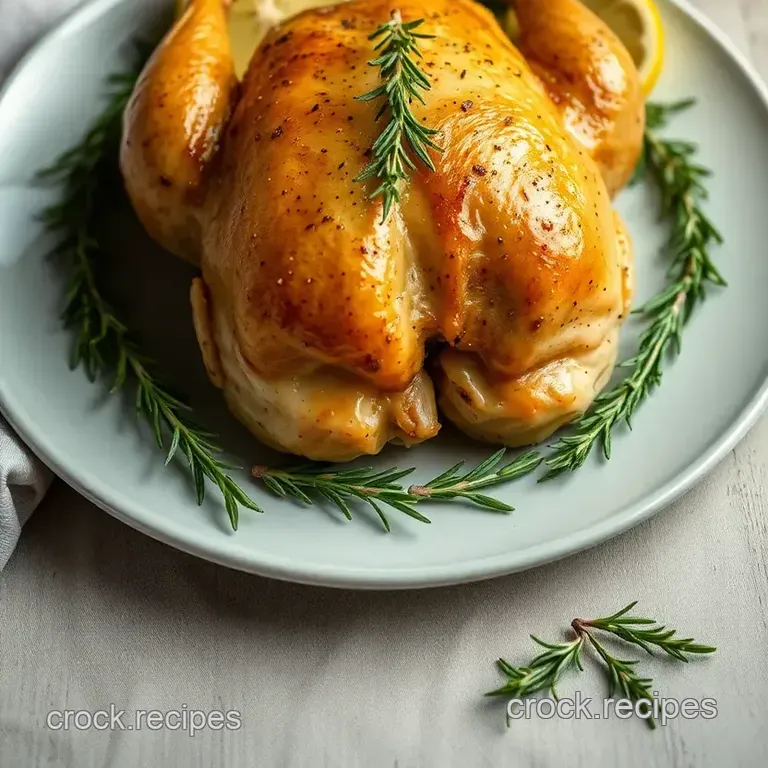 Roast Chicken with Rosemary & Lemon Flavor presentation