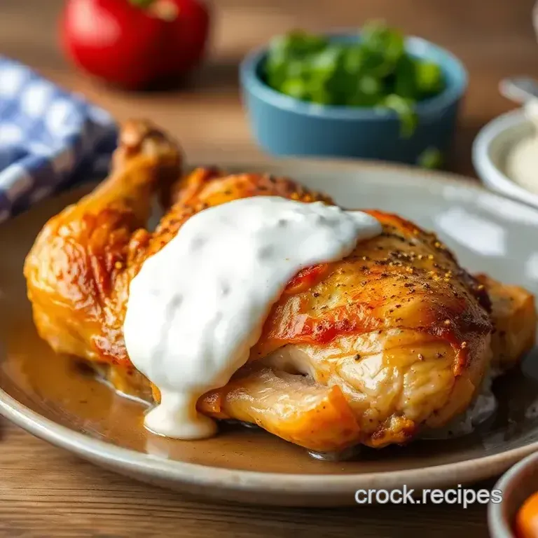 Roast Chicken with Yogurt Sauce