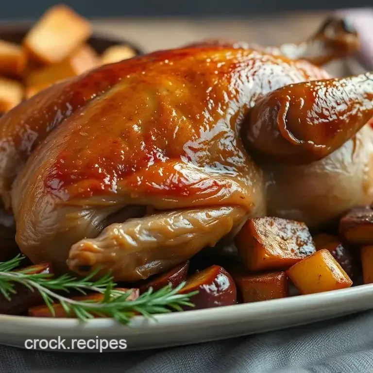 Golden Roast Guinea Fowl with Savory Veggies
