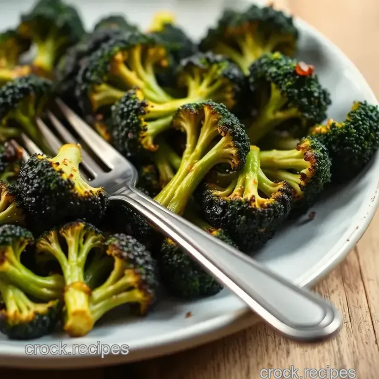 Crispy Roasted Broccoli - Perfectly Crunchy Edges! presentation