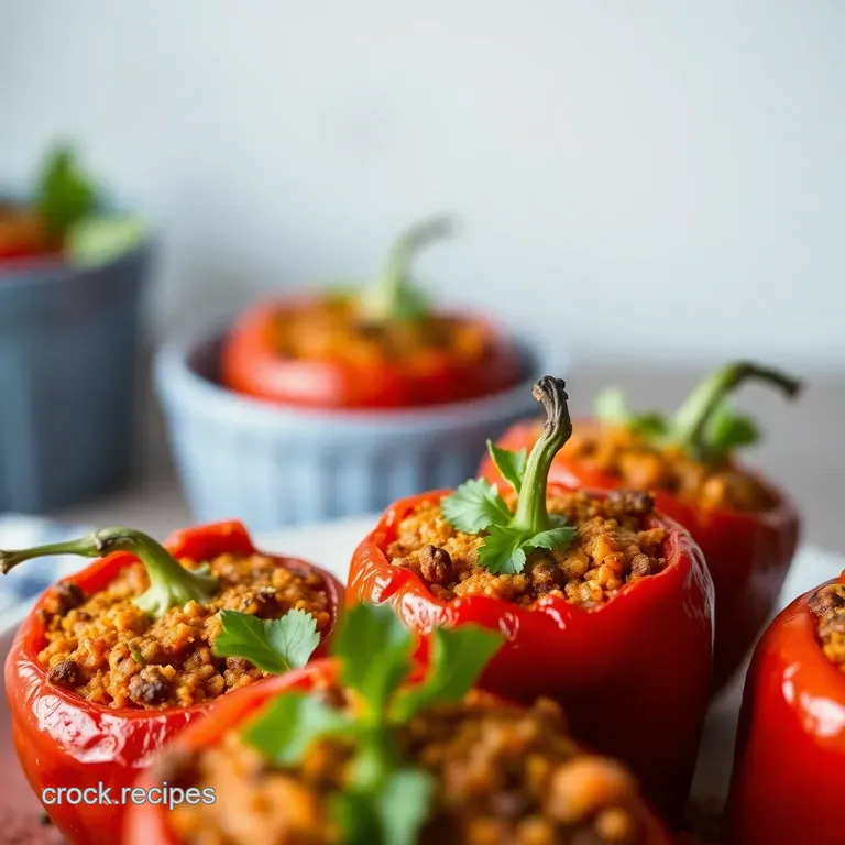Roasted Red Pepper and Chorizo Stuffed Bell Peppers (with Manchego)