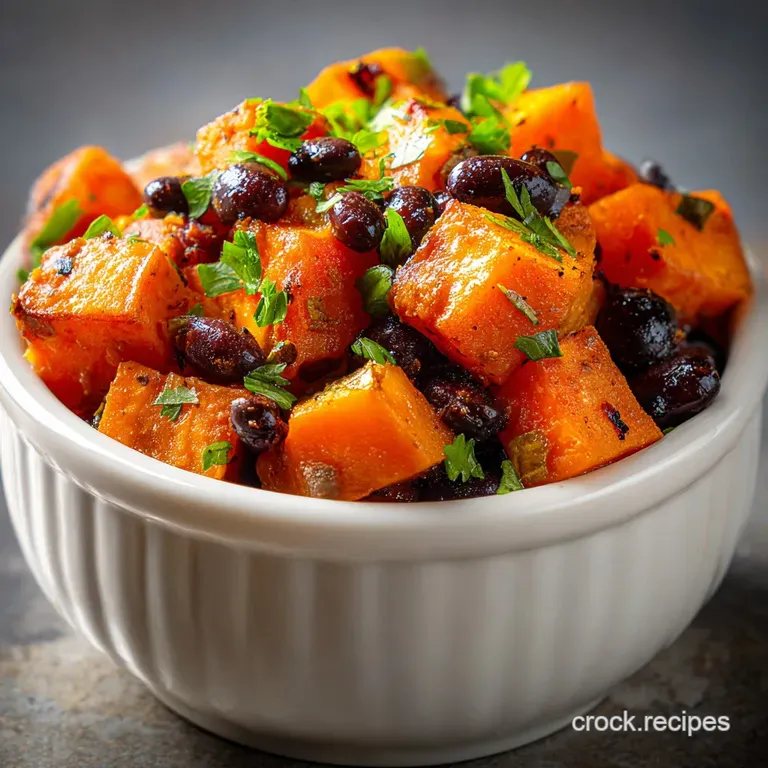 Daniel Fast Food Recipe with Roasted Sweet Potatoes and Black Beans
