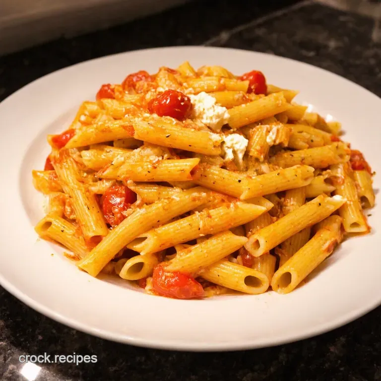 Roasted Tomato Garlic Ricotta Pasta presentation