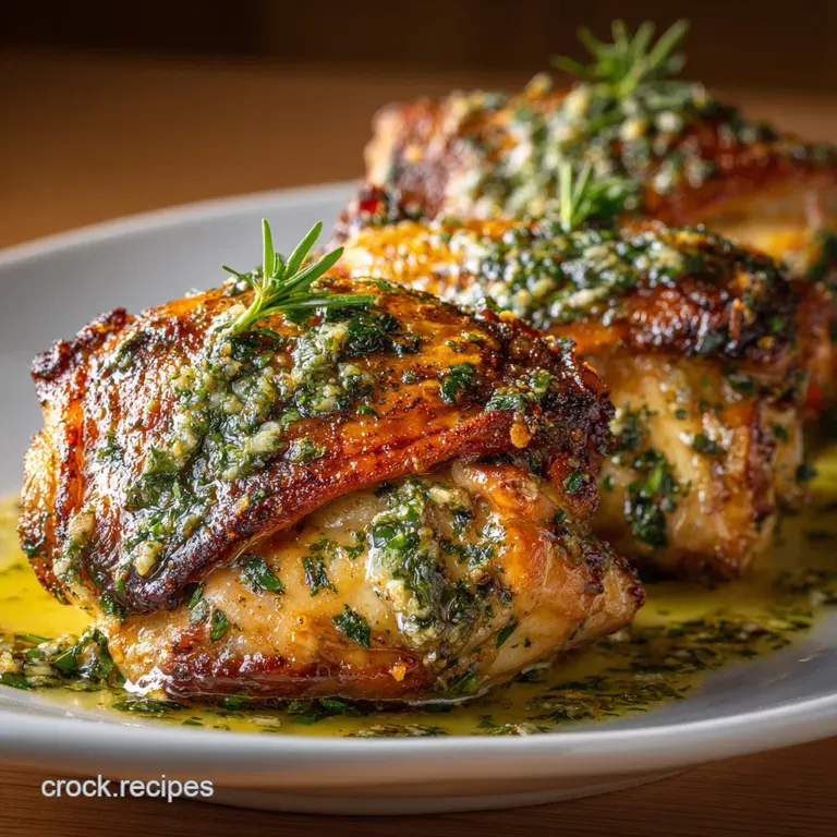 Roasted Turkey Thighs with Garlic Herb Butter Crispy Skin Sunday Roast