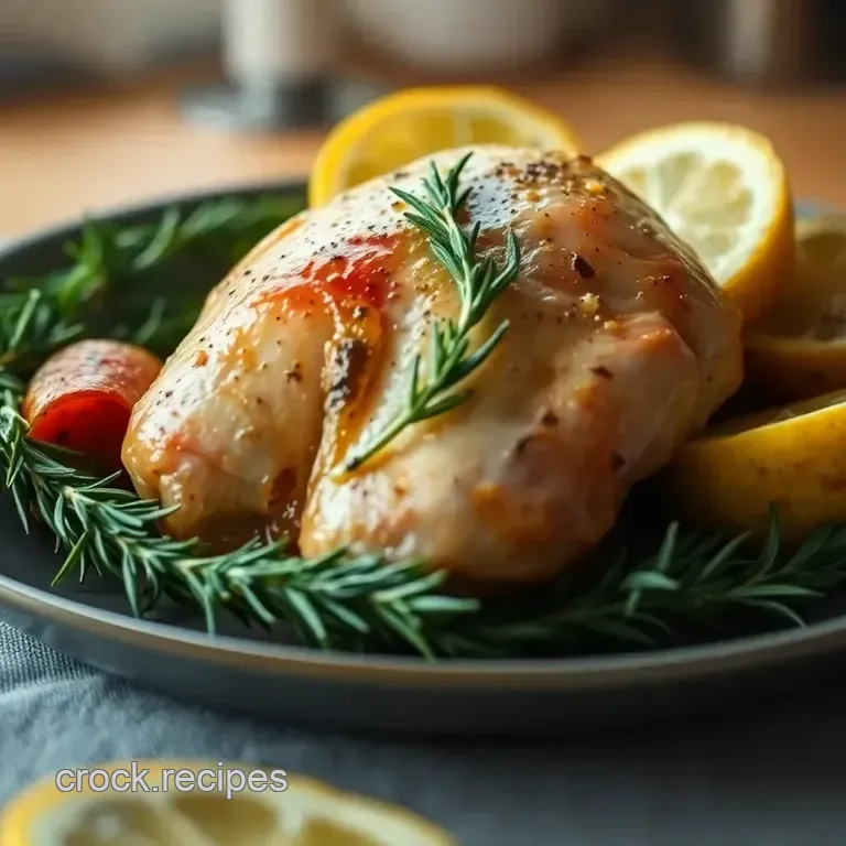 Rosemary & Lemon Roasted Bone-In Chicken Breast presentation