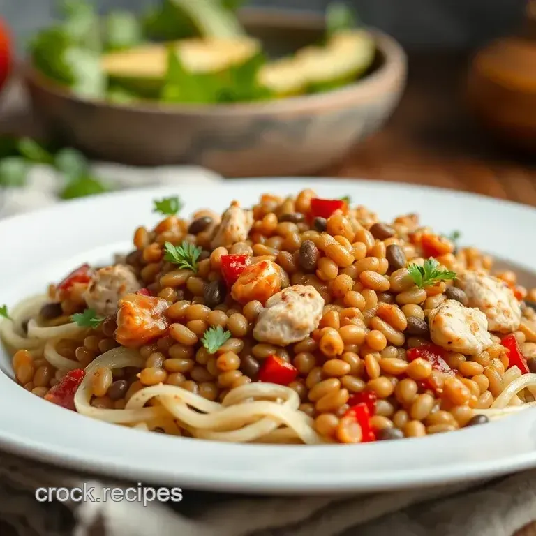 Sautéed Lentils Chicken Hearty Salad