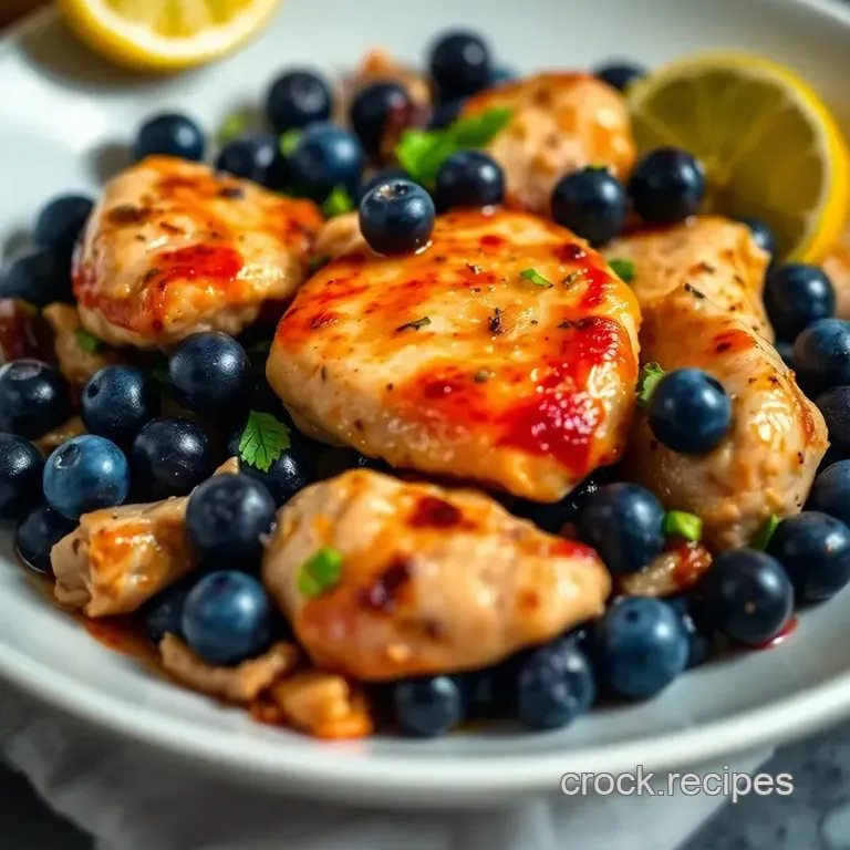 Sapphire Splash Chicken presentation