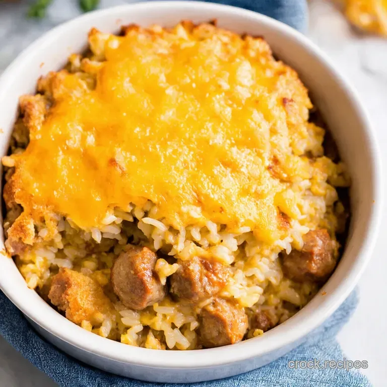 Sausage Rice Casserole My Cheesy Comfort Food Secret
