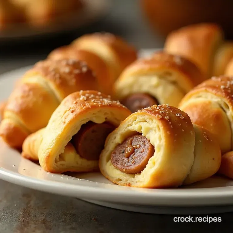 Sausage Cream Cheese Crescent Roll Bites presentation