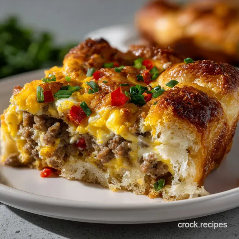 Crescent Roll Casserole: Savory Sausage Egg Bake presentation