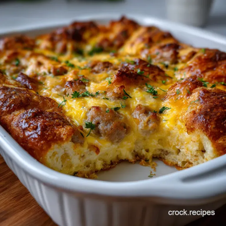Crescent Roll Casserole: Easy Sausage Egg and Cheese Bake
