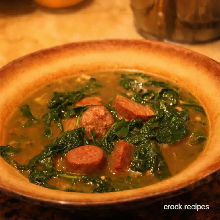 Sausage Spinach Soup a Hearty Italian Classic presentation