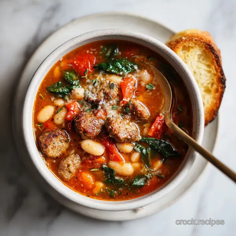 Italian Sausage White Bean Soup: Velvety & Savory