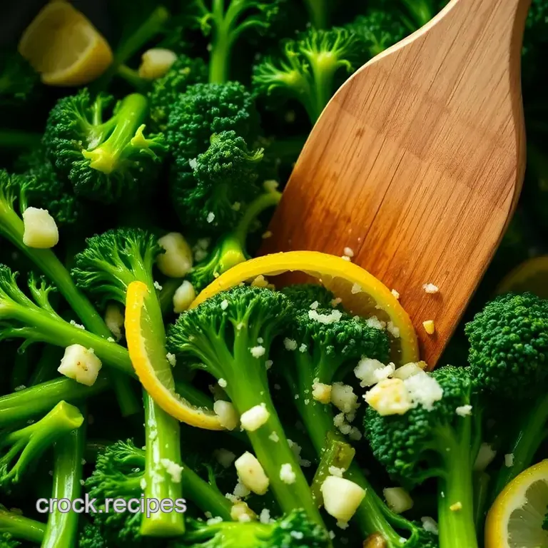 Sautéed Broccolini with Garlic and Lemon presentation