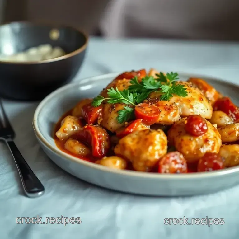 Sautéed Chicken with Chorizo & Fennel presentation