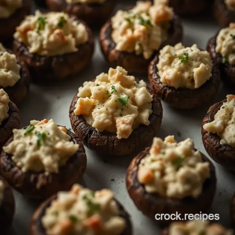 Savory Crab-Stuffed Mushrooms: A Gourmet Appetizer for Any Occasion presentation