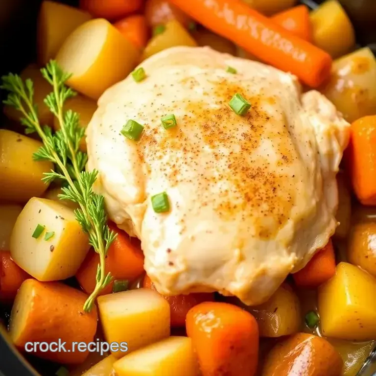 Crock Pot Chicken and Potatoes presentation