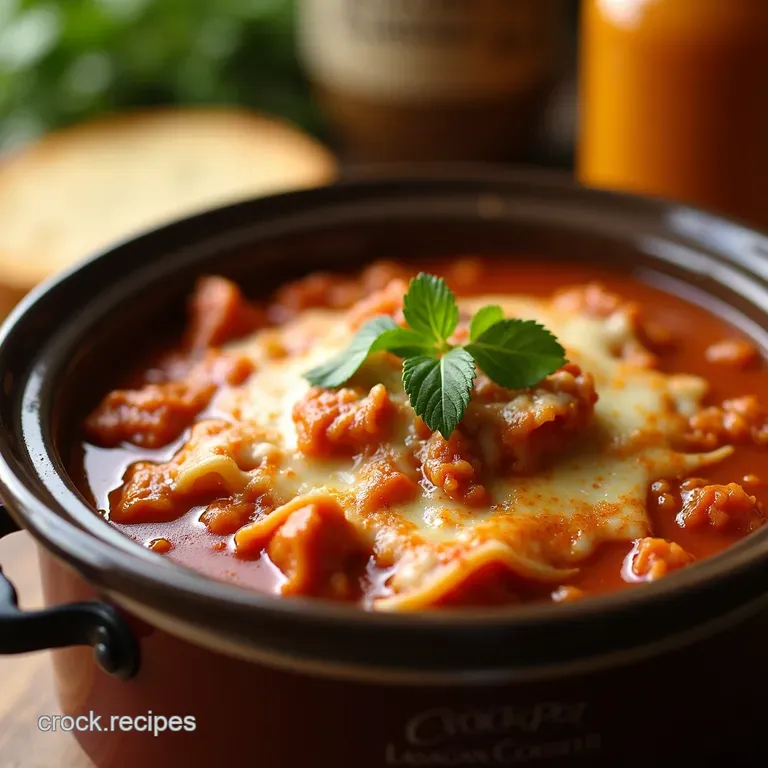 Savory Crockpot Lasagna Soup Effortless Comfort presentation