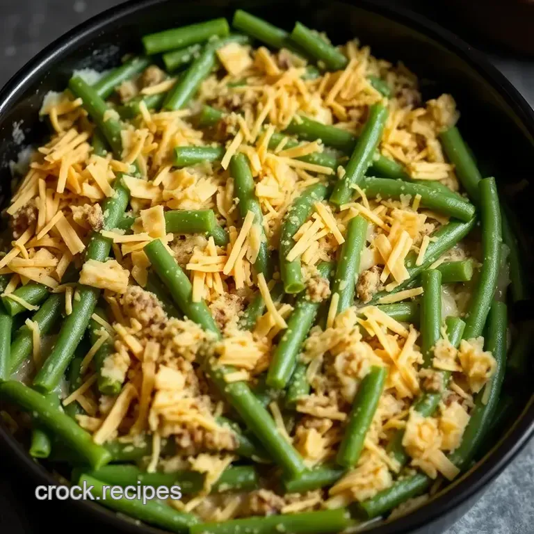 Savory French Onion Green Bean Casserole presentation