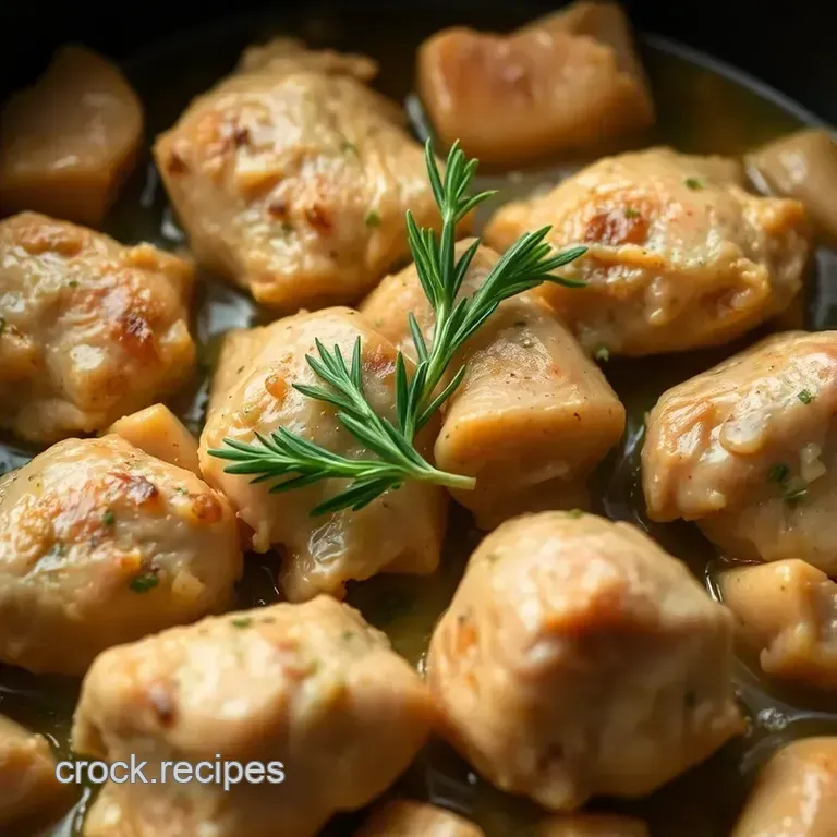 Savory Garlic Herb Crock Pot Chicken presentation