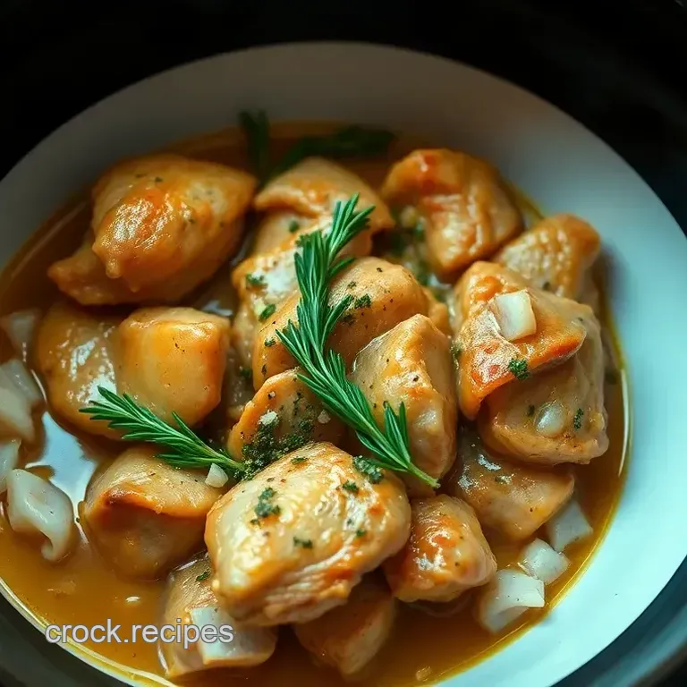Savory Garlic Herb Crock Pot Chicken