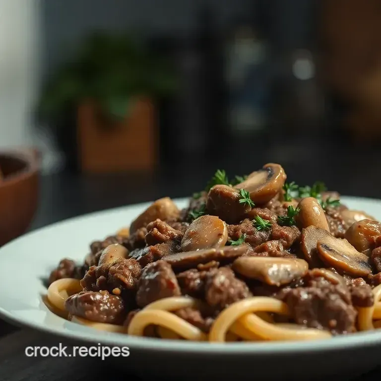 Savory Ground Beef & Mushroom Stroganoff