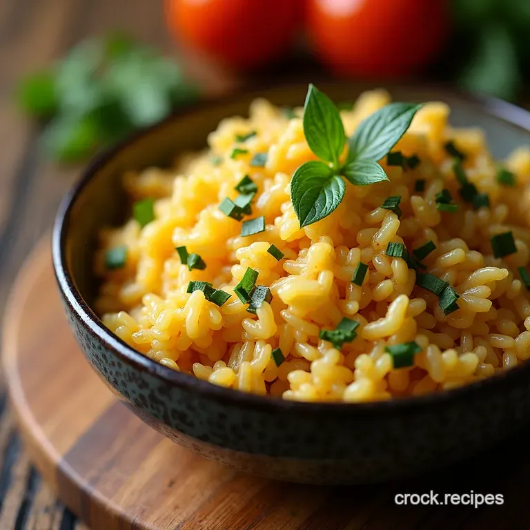 Savory Herb Rice Aromatic Delight presentation