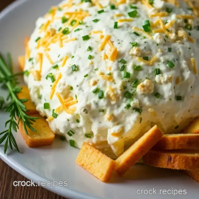 Savory Herb & Spice Cream Cheese Ball presentation