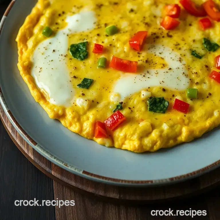 Savory Maran Chicken Eggs Omelette Recipe presentation