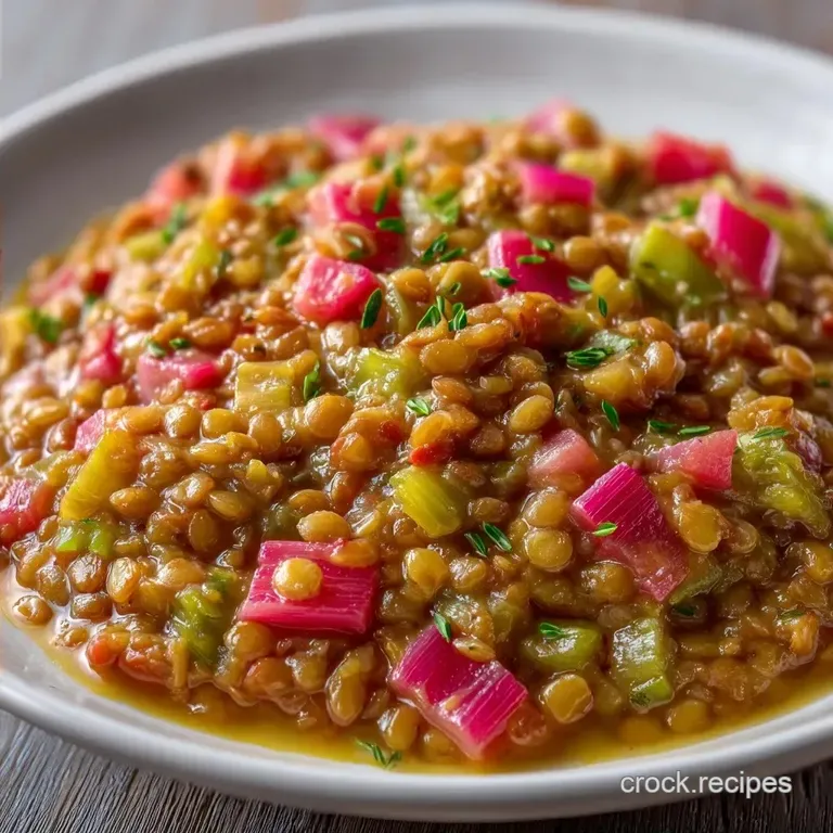 Savory Rhubarb Curry with Lentils